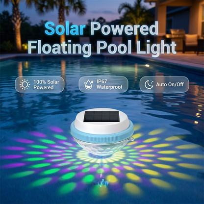 🔥🎁Nyhet 50 % RABATT🔥📉 Priserna har sjunkit! Skynda dig innan det tar slut 🏃‍♂️LED-solcellsdrivet flytande poolbelysning