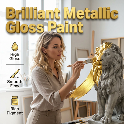 🔥🎁Nyhet 50 % RABATT🔥🎨Vattenbaserad metallicfärg med glans✨🖌️