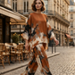 🔥🎁Nyhet 50 % RABATT🔥💞Abstract Print Flowy Wide Leg Pants and Top Set
