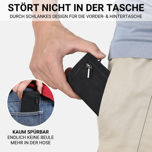 🌞Fräsch in i våren med 50% rabatt!💳Smal plånbok med RFID-skydd - Pop-up-korthållare och myntfack - Kompakt design - Högkvalitativt konstläder och aluminium