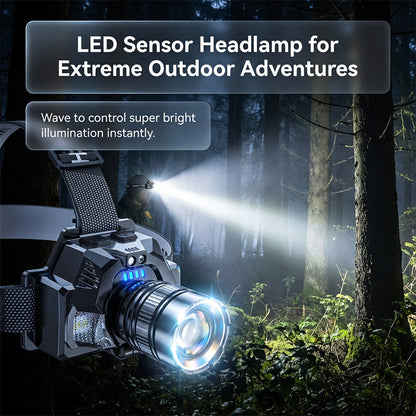🔥🎁Nyhet 50 % RABATT🔥Uppladdningsbar Superljus LED-Pannlampa – Lätt, Kraftfull & Mångsidig – Idealisk för Camping, Löpning & Utomhusarbete 🏕️🔦