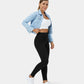🔥🎁Nyhet 50 % RABATT🔥Casual-leggings i stretchig denim med hög midja och bakfickor