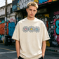 👚 50% RABATT NU!🌼 Vintage-tvättad Daisy T-shirt – Positiv Grafisk Print & Oversized Passform – Mjuk Andningsbar Bomullsblandning Casual Topp 🌈