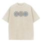 👚 50% RABATT NU!🌼 Vintage-tvättad Daisy T-shirt – Positiv Grafisk Print & Oversized Passform – Mjuk Andningsbar Bomullsblandning Casual Topp 🌈