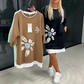 🔥🎁Nyhet 50 % RABATT🔥Tvådelad tröjklänning för damer med blommönster