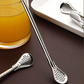 🥤Köp 1, få 1 gratis⏰ 304 rostfritt stål 2-i-1 sugrörssked, avtagbar design för enkel rengöring och återanvändning🥄