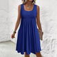 🔥🎁Nyhet 50 % RABATT🔥👗Avslappnad, ärmlös sommarklänning med veck för damer☀️ Avslappnad sommarchic ☀️