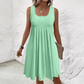 🔥🎁Nyhet 50 % RABATT🔥👗Avslappnad, ärmlös sommarklänning med veck för damer☀️ Avslappnad sommarchic ☀️