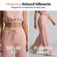 👚 50% RABATT NU!✨ Damer Tvådelars Lounge Set – Krage Crop Top & Vida Byxor – Dragsko & Andningsbar – Chic Casual Outfit 👖