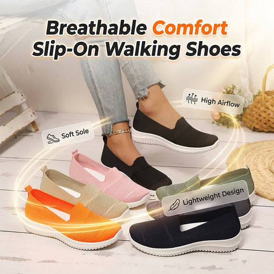 🔥🎁Nyhet 50 % RABATT🔥Andningsbara slip-on-promenadskor i mesh för damer