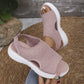 🔥50% RABATT NU!👡🌬️ Bekväma plattformssandaler i stickat med halkskydd