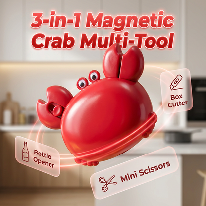 🔥🎁Köp 2 få 1 gratis🔥3-I-1 Multifunktionell magnetisk flasköppnare i form av en krabba