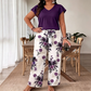 🔥🎁Nyhet 50 % RABATT🔥👗✨ V-ringad jumpsuit med vida ben och midjebälte
