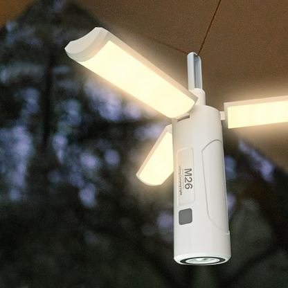 🏕️ Belys ditt äventyr – multifunktionell hopfällbar campinglampa med 5-i-1-funktion (powerbank, magnetisk bas) – 💡