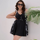 👗 50% RABATT! 🌸 Damernas tryckt ärmlös V-ringad baddräkt – Lindrig & snabbtorkande – Perfekt för bad, sol eller strand – skön passform & färgglatt mönster 🌊