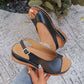🔥50% RABATT⏰Damernas Vintage Peep - ☁️Toe Komfortsandaler 👠✨Mjuk sula retro sommar skor för fest & vardag🌸