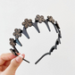 💎👸Set med kristallprydda hårband med vågmönster – ett lätt, halkfritt, flickaktigt och elegant hårsmycke, bestående av glittrande hårband med vågmönster och infattade kristaller.