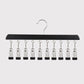 🏠 KÖP 2, FÅ 1 GRATIS! 👔 Multi-clip wooden hanger – Utrymmessparande klädhängare med 10 klämmor – Perfekt för kjolar, byxor eller accessoarer – håller garderoben snygg & organiserad ✨
