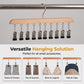 🏠 KÖP 2, FÅ 1 GRATIS! 👔 Multi-clip wooden hanger – Utrymmessparande klädhängare med 10 klämmor – Perfekt för kjolar, byxor eller accessoarer – håller garderoben snygg & organiserad ✨