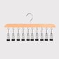 🏠 KÖP 2, FÅ 1 GRATIS! 👔 Multi-clip wooden hanger – Utrymmessparande klädhängare med 10 klämmor – Perfekt för kjolar, byxor eller accessoarer – håller garderoben snygg & organiserad ✨