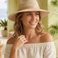 🌸 50% RABATT NU! 🌸 Vikbar, stickad solhatt (fedora) – Dam
