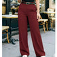 👖 BEGRÄNSAD TID – 50 % RABATT! ✨ Högmidjade draperade vida byxor – flytande tyg, smickrande siluett & förlänger benen visuellt 💃