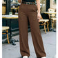 👖 BEGRÄNSAD TID – 50 % RABATT! ✨ Högmidjade draperade vida byxor – flytande tyg, smickrande siluett & förlänger benen visuellt 💃
