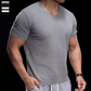 🔥🎁Nyhet 50 % RABATT🔥🦶 Andningsbar V-ringad Stickad T-shirt