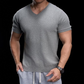 🔥🎁Nyhet 50 % RABATT🔥🦶 Andningsbar V-ringad Stickad T-shirt