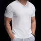 🔥🎁Nyhet 50 % RABATT🔥🦶 Andningsbar V-ringad Stickad T-shirt