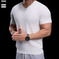 🔥🎁Nyhet 50 % RABATT🔥🦶 Andningsbar V-ringad Stickad T-shirt