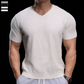 🔥🎁Nyhet 50 % RABATT🔥🦶 Andningsbar V-ringad Stickad T-shirt