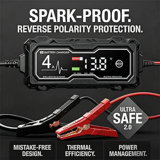 🔥🎁Nyhet 50 % RABATT🔥🔋Smart batteriladdare och underhållsladdare