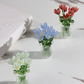 🌷 Set med glasvaser – livfulla färger, kompakt och utsökt; underhållsfritt, med en skönhet som varar för evigt!