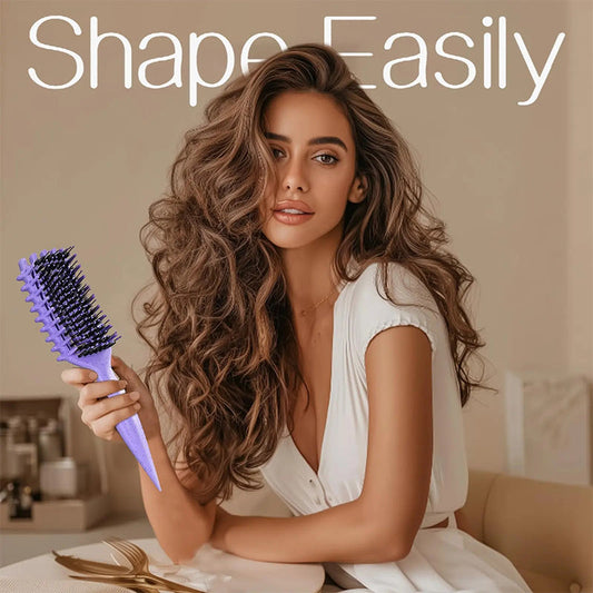 💇‍♀️ 50% RABATT NU! 🌿 Ventilated Detangling Brush för Lockigt Hår – Andningsbar & Skonsam – Perfekt för Definition & Frizz-fria Lockar – Inbyggd Parting Tool ✨