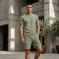 🔥🎁Nyhet 50 % RABATT🔥Set med lättviktig T-shirt och shorts för män i fritidsstil