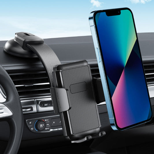 🚗📱 Bendable car phone holder – 360° rotation, one-hand use, strong suction!