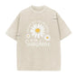 🔥🎁Nyhet 50 % RABATT🔥Unisex-T-shirt i lös passform med vintage-tvättat daisy-mönster