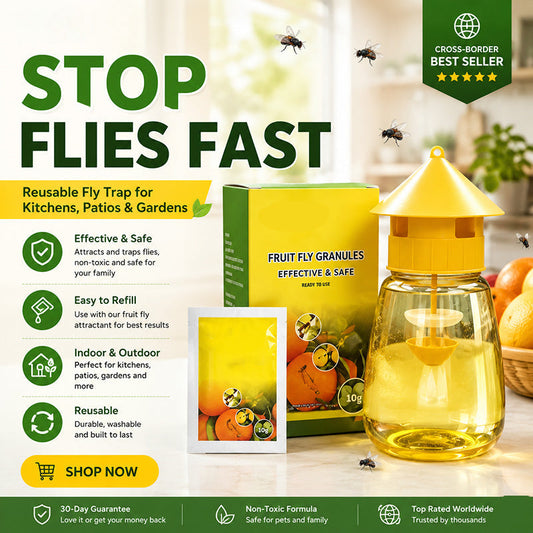 🔥🎁Nyhet 50 % RABATT🔥🔥 Slipp störande flugor inne och ute – hängande flugfälla för enklare fångst