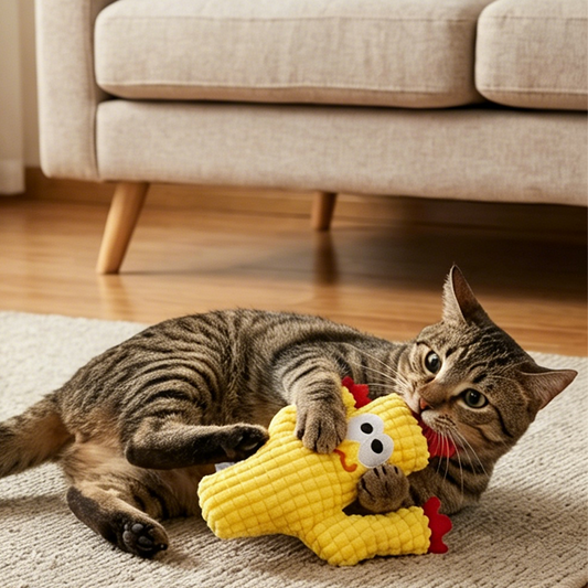 🐱🧸 Kattleksak i plysch med kattmynta – bita, leka, koppla av! 🌿😸