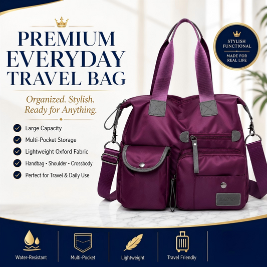 👜 50% RABATT NU! Stor vattentät tygväska för kvinnor – rymlig, tre bärsätt & smart fickorganisation – perfekt för jobb, resor & vardag 🧳✨
