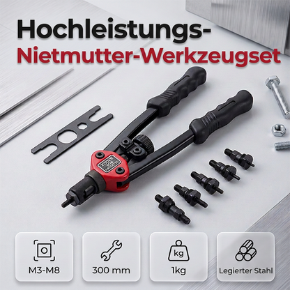 🔥🎁Nyhet 50 % RABATT🔥✨🛠️Verktygssats för nittmuttrar med dubbla handtag