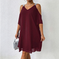 🔥🎁Nyhet 50 % RABATT🔥✨ Elegant V-ringad damklänning – vackert fall, feminin stil och perfekt för sommaren
