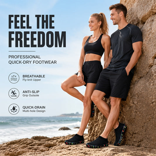 👟🔥 HALVT PRIS! Snabbtorkande vattenskor för dam & herr – Ventilerande mesh, bra grepp & inbyggt dräneringssystem!