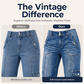 🔥🎁Nyhet 50 % RABATT🔥👖 Vintage-inspirerade capri-jeans i cargostil med dragsko i nederkanten – praktiska fickor och avslappnad stil för dagar i stan