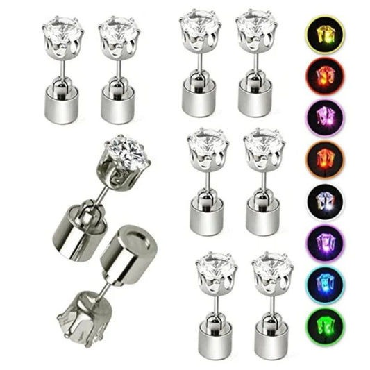 👑🎁Köp 1 få 1 gratis🔥🔥 HALVT PRIS! Glimmande kronformade LED-örhängen – 7 ljusfärger, rostskyddad koppar & perfekt för fester!