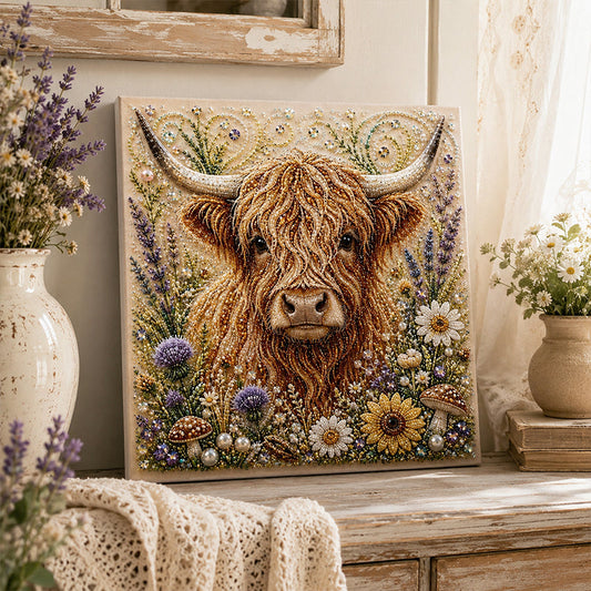 🏆🔥🎁Nyhet 50 % RABATT🔥🦉💛 Highland Ko Pärlkonst DIY-kit – Avkopplande DIY-hantverk för att skapa fantastisk kustkonst