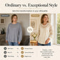 🔥🎁Nyhet 50 % RABATT🔥Feminin spets-patchwork topp med rak fåll – enkel att matcha med jeans eller kjol