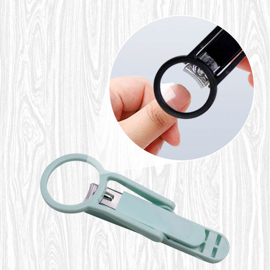 🔥🎁Nyhet 50 % RABATT🔥Nagelklippare med förstoringsglas & stänksäker låda