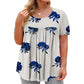 🔥🎁Nyhet 50 % RABATT🔥Löst sittande tunika-T-shirt med blommönster